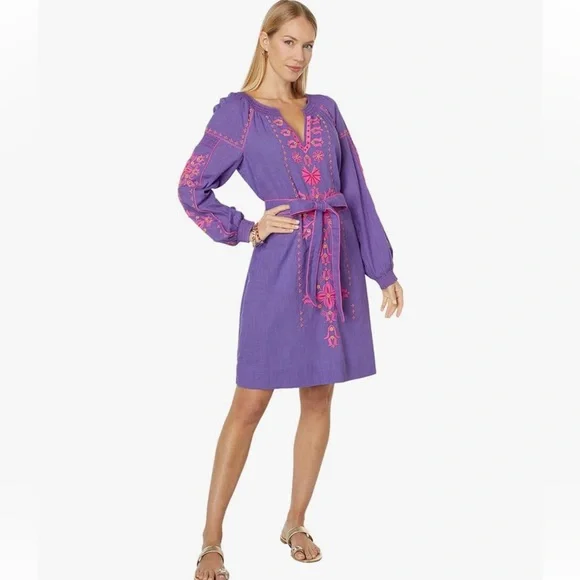 open lace back dress Dress Designer By Lilly Pulitzer In Pink & Purple, Size: Xxs  Clothes  Mentor West Chester OH #191